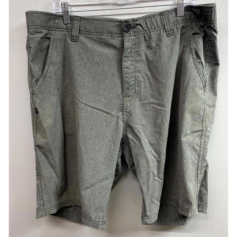 Denali Chino Shorts Mens 36 Heather Charcoal Gray Stretch Casual Slash Pockets
